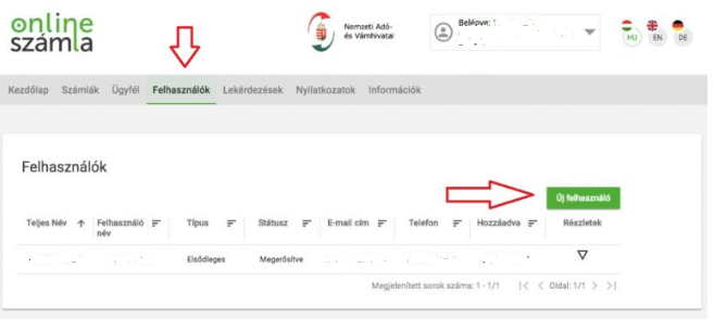online számla nav gov hu belépés magyar